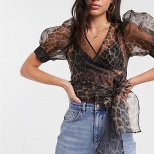 Organza Leopard Blouse
